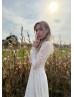 Long Sleeves Ivory Lace Unique Wedding Dress Long Sleeves Ivory Lace Unique Wedding Dress